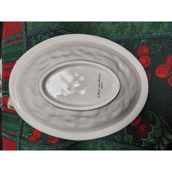 Fitz and Floyds Reef Ribbon Bowl Christmas Hand painted - Picture 3 of 3